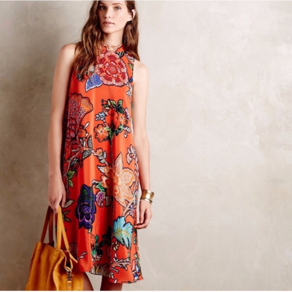 Anthropologie Maeve Larkhill Floral Swing Dress XS - Picture 6 of 8
